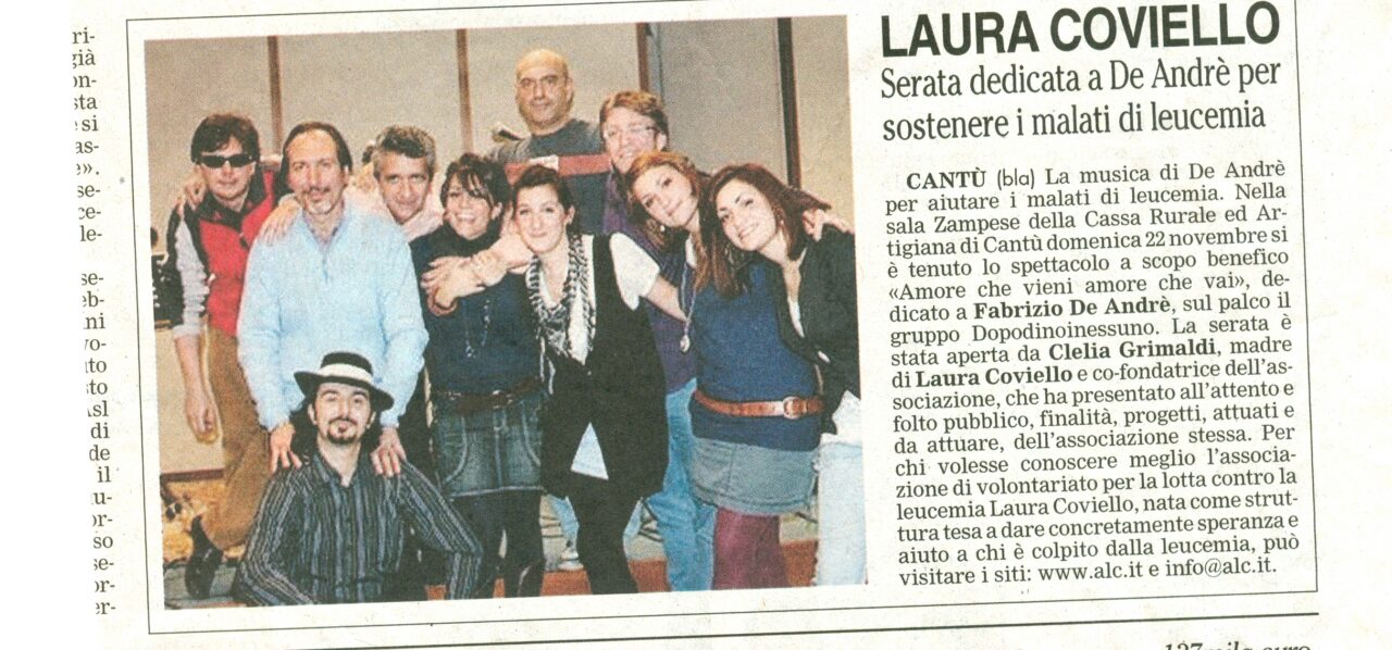 Articolo sull’Associazione Laura Coviello, rassegna stampa 11 di 21