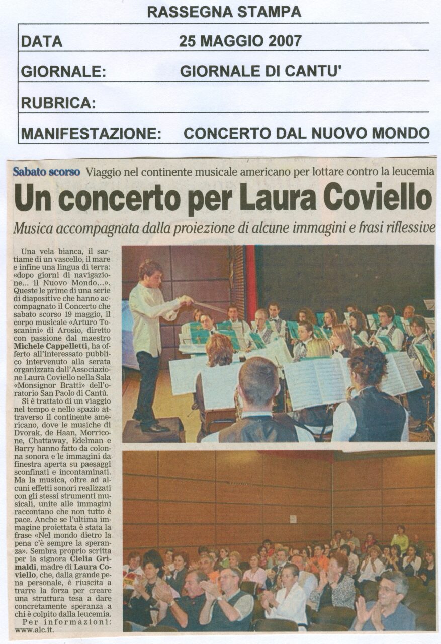Articolo sull’Associazione Laura Coviello, rassegna stampa 6 di 21
