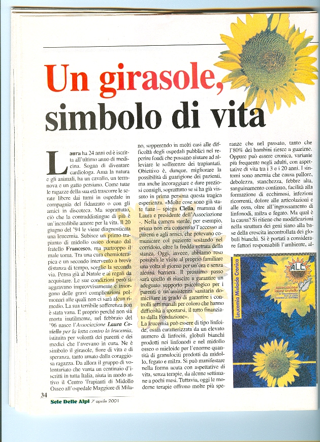 Articolo sull’Associazione Laura Coviello, rassegna stampa 8 di 21